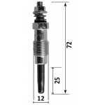 Bougie de prchauffage - opel kadett e berline bicorps trois ou cinq portes (t85) 1. 6 d (c08, c48, d08, ...