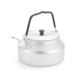 Bouilloire de camping l�g�re en aluminium ¿ pot portable de 1, 5 l avec poign�e en silicone pour les ...