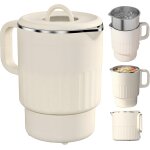 Bouilloire pliable 1l en silicone, bouilloire de voyage portable en inox, kettle pour camping, randonn�e, ...