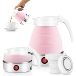 Bouilloire portable de camping 600ml, bouilloire pliable, mini bouilloire electrique en silicone pour ... Bouilloire portable de camping 600ml, bouilloire pliable, mini bouilloire electrique en silicone pour ...
