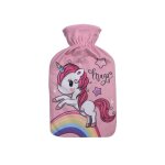 Bouillotte - 1l - housse en flanelle - licorne magique - eau chaude - enfant