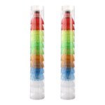 Boules de badminton lgres en plastique, 12 pices, volants de badminton portables pour la pratique ...