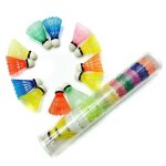 Boule de badminton en mousse multicolore, 6 / 12 pices, volants en plastique coupe - vent, accessoires ...