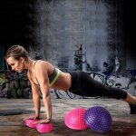 Boule de massage en plastique, 16. 5cm, forme physique pratique, hmisphre, semelle de pied, point de ...