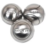 Boules de p�tanque obut boules de p�tanque obut match it inox 74mm strie1 argent m�talis� 720g