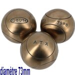 Boules de ptanque obut boules de ptanque obut atx competition 73mm gris 710g
