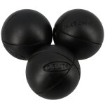 Boules de ptanque obut match plus 71mm strie2 noir 61460 - 720g