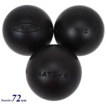 Boules de pétanque obut match + durete + 72mm noir 57218 Boules de pétanque obut match + durete + 72mm noir 57218
