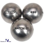 Boules de ptanque obut boules de ptanque obut match it inox 74mm mta argent mtalis 730g
