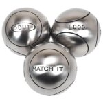 Boules de ptanque obut match it inox 76mm strie1 gris 57628