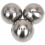 Boules de ptanque obut soleil tendre 75 mm gris 57462