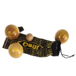 Boules de ptanque obut tripellette bois 65mm marron 90497