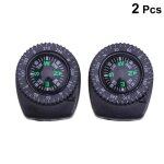 Boussole amovible pour montres, etanche, portable, camping, outils de survie, poignées, 2 pièces Boussole amovible pour montres, etanche, portable, camping, outils de survie, poignées, 2 pièces