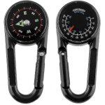 Boussole mousqueton + boussole + thermomètre, boussole portable multifonctionnelle en métal pour randonnée ... Boussole mousqueton + boussole + thermomètre, boussole portable multifonctionnelle en métal pour randonnée ...