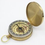 Boussole de poche en laiton doré pour camping randonnée, boussole portable, navigation pour voiture, ... Boussole de poche en laiton doré pour camping randonnée, boussole portable, navigation pour voiture, ...