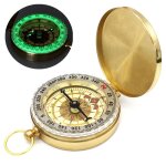 Boussole de poche en laiton doré, boussole portable, navigation pour activités de plein air, camping ... Boussole de poche en laiton doré, boussole portable, navigation pour activités de plein air, camping ...