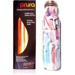 Bouteille d'eau en cuivre pur imprim - bouteille ayurvdique anti - fuite en cuivre pour le sport, la ...