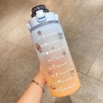 Bouteille d'eau de grande capacité 2l, pour randonnée en plein air, escalade, sport autonome, avec marqueur ... Bouteille d'eau de grande capacité 2l, pour randonnée en plein air, escalade, sport autonome, avec marqueur ...