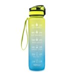 Bouteille d'eau de motivation 1l 4 couleurs, avec marqueur de temps et ficelle, carafe a eau etanche ...