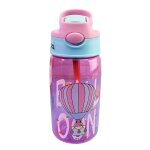 Bouteille d'eau avec paille pour enfants, 480ml, tasse a eau avec dessin anim�, sport, randonn�e, escalade, ...