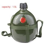 Bouteille d'eau portable en aluminium, 1, 5 l, pour le sport en plein air, cyclisme, gourde militaire ...