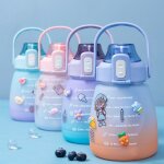 Bouteille d'eau portable de grande capacité 1, 3 l, avec marqueur de temps, autocollant coloré, sports ... Bouteille d'eau portable de grande capacité 1, 3 l, avec marqueur de temps, autocollant coloré, sports ...