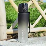 Bouteille d'eau de sport de 1 litre, grande capacit, pour hommes et femmes, bouteille en plastique portable ...