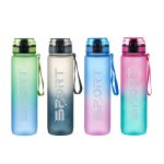 Bouteille d'eau de sport avec paille, camping, randonne, exercice, bouteille en plastique d'extrieur, ...