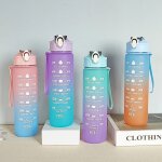 Bouteille d'eau de sport portable de grande capacit, verres dgrads, carafe de voyage en plein air, ...