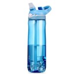 Bouteille d'eau de sport portable avec paille pour homme, plastique transparent, sans bpa, verres pour ... Bouteille d'eau de sport portable avec paille pour homme, plastique transparent, sans bpa, verres pour ...