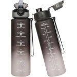 Bouteille d'eau sportive - seekua tritan 1l - sans bpa - 2 couvercles - paille en silicone