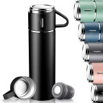 Bouteille isotherme 500ml, gourde isotherme inox avec tasse et etanche couvercle, mug isotherme de voyage ... Bouteille isotherme 500ml, gourde isotherme inox avec tasse et etanche couvercle, mug isotherme de voyage ...