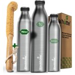 Bouteille isotherme inox 750 ml, goupillon bouteille d eau, 26h eau froide, sans bpa, randonne, camping, ...