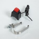 Bouton poussoir avec fixation au guidon �22mm par collier pour mobylette cyclo