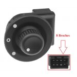 Bouton de r�glage de r�troviseur 8 broches - renault megane break 1. 5 dci 103 08 / 2003 - 07 / 2009