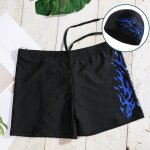 Boxer a cinq points pour hommes, maillot de bain grande taille, avec corde, schage rapide