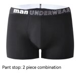 Boxer en coton pour hommes, slip confortable, sous - vtements noirs m l xl, respirant, mode fitness, ...