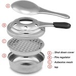 Brleur a fondue portable en acier coupe vent de 9. 5cm casserole de cuisine en plein air rchaud de ...