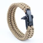 Bracelet paracorde d'urgence multifonctionnel pour hommes et femmes, parachute de survie, outils d'extrieur, ...