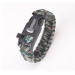 Bracelet de survie en paracorde d'urgence parachute sans silex grattoir extrieur sifflet boucle pour ...