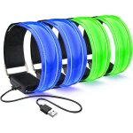 Brassards lumineux a led, brassard de course r�fl�chissant led running, bande clignotant r�glable bracelet ...