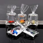 Breloques poisson rouge miniature en rsine, pendentif petit poisson dans sac d'eau, bricolage pour porte ...