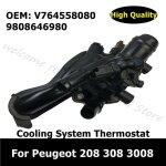 Bride a eau pour syst�me de refroidissement, thermostat, accessoires pour voiture, pour peugeot 9808646980 ...