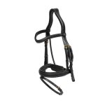 Bridon equitation anatomique muserolle combin�e tress� avec pull dy'on