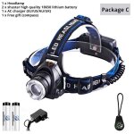 Brightest - v6 - lampe frontale etanche cree led ultra lumineuse / l2 avec 4 modes d'�clairage zoomables, ...