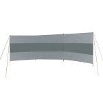 Brise - vent avec poutres suprieures caira 500x140 cm gris bo - camp