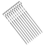 Brochettes de barbecue réutilisables, en acier inoxydable, shish kebab, pour camping, fourchettes plates, ... Brochettes de barbecue réutilisables, en acier inoxydable, shish kebab, pour camping, fourchettes plates, ...
