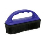 Brosse d'�quitation en caoutchouc pour tapis hippotonic tu mixte bleu