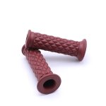 Brown poign�es de moto caoutchouc caf� racer, honda, yamaha, benelli, ducati, ktm, 22mm, 7 / 8 pouces ...