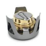 Brûleur a alcool avec couvercle de support en alliage d'aluminium, pour camping en plein air, randonnée, ... Brûleur a alcool avec couvercle de support en alliage d'aluminium, pour camping en plein air, randonnée, ...